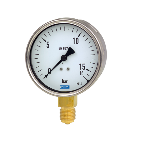 Manometro Wika 212.20.100 0...40  bar G 1/2" B inferior codigo 9041583