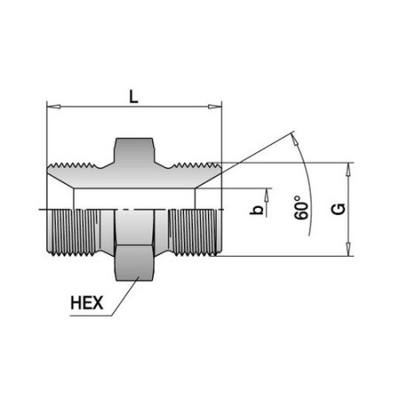 Machón hidráulico a/inox. A-316L 1" BSP