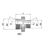 Machón hidráulico a/inox. A-316L 1/2"-1" BSP