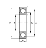 Rodamiento de bolas Fag modelo 6001-C-2HRS-C3