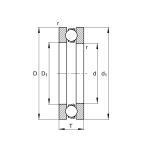 Rodamiento de bolas Fag modelo 51203